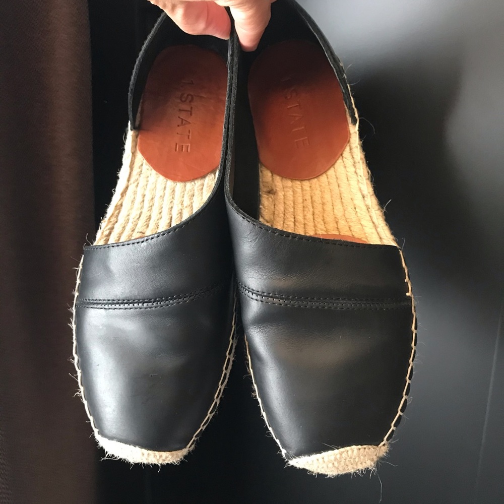 Leather espadrille flats 6.5